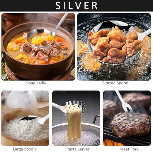 304 Stainless Steel Cooking Utensils Set, 9-Piece