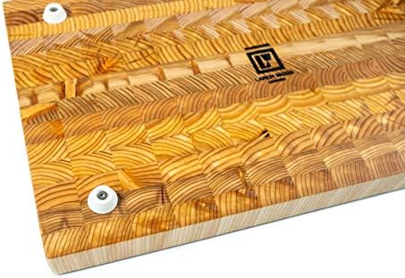 Larch Wood Canada End Grain Cutting Board, 17-3/4 x 11