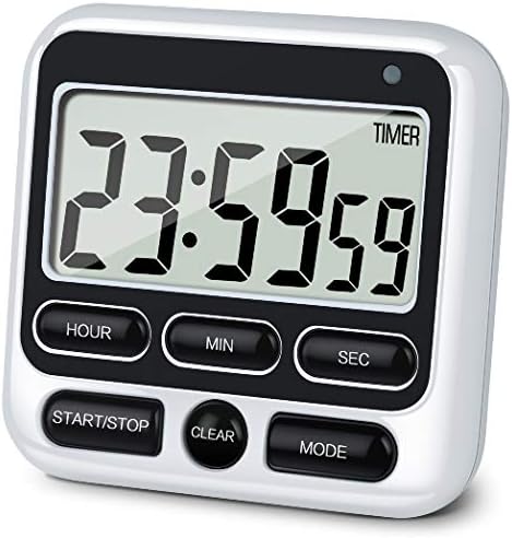 4-in-1 Digital Timer with Clock and Alarm
