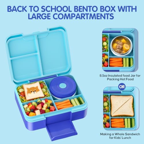 HOMETALL Bento Lunch Box for Kids, 8.5oz Food Thermo, Insulated Lunch