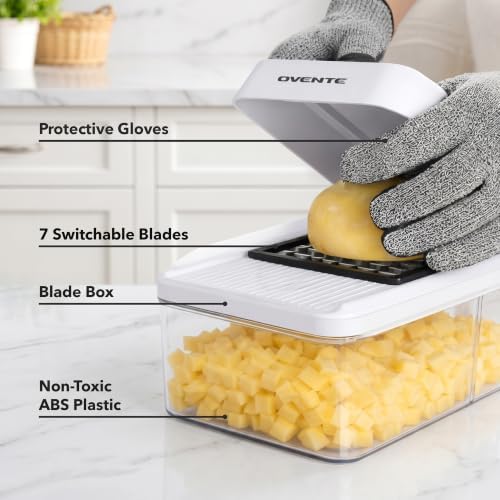 OVENTE 7-in-1 Vegetable Chopper and Mandoline Slicer