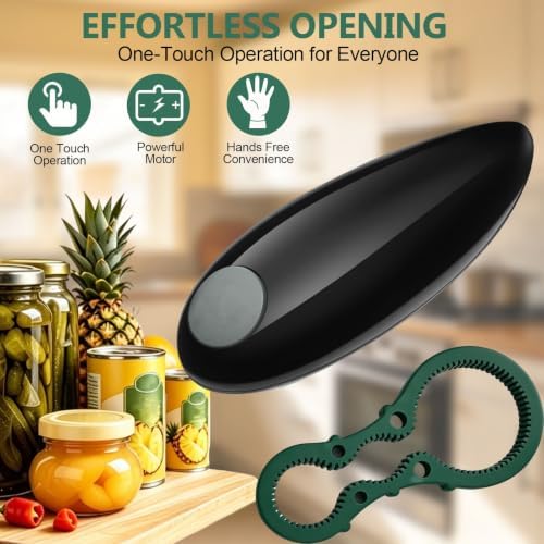 Electric Can Opener, One Touch Can Opener Electric Fits all Can Sizes