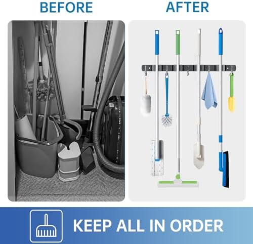 ZONGOOL 2-Pack Mop and Broom Holder, Wall Mount