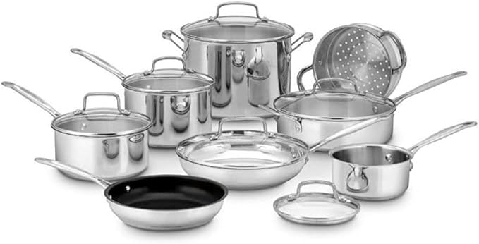 Cuisinart 14-Piece Cookware Set, Chef's Classic Stainless Steel Collection by Cuisinart