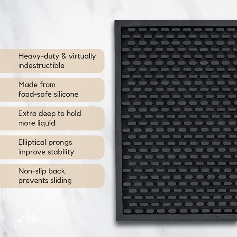 A Bar Above Heavy Duty Bar Mat, Food Safe Silicone Mat for Countertops