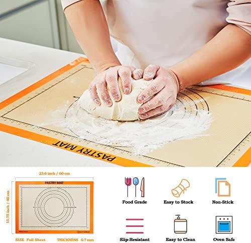 GUY DREAM All-in-One Silicone Baking Mat Set - Kneading Mat, Cookie &