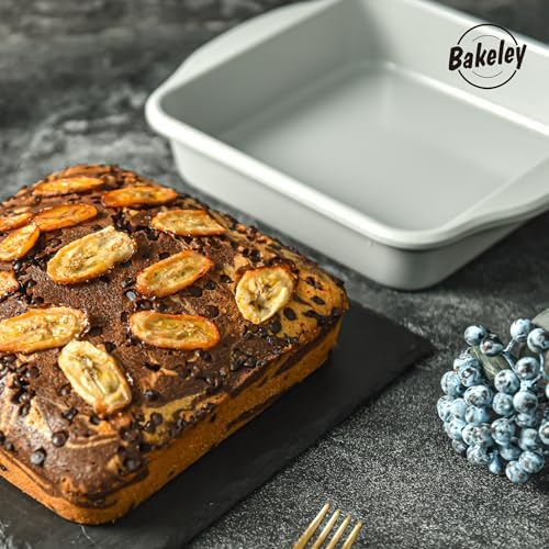 8 x 8 Inch Square Brownie Cake Pan, Non-Stick Aluminum Naturally Slick