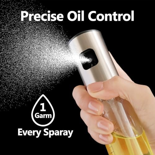 Oil Sprayer for Cooking, 3.5 oz Glass Bottle