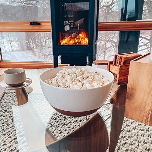 Mora Ceramic Large Mixing Bowls - Set of 2 Nesting Bowls for Cooking