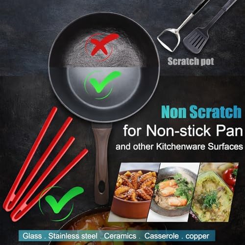 Silicone Trivet Tongs, 4 Pcs, 11.8In & 5.51In
