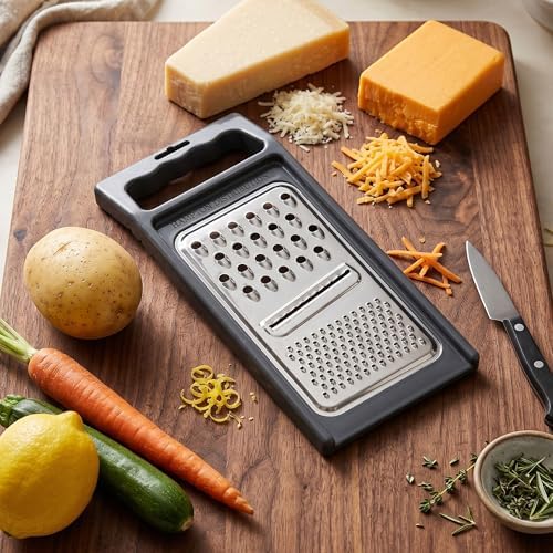Cheese Grater with Handle, Stainless Steel, Cheese Shredder, Fruit and