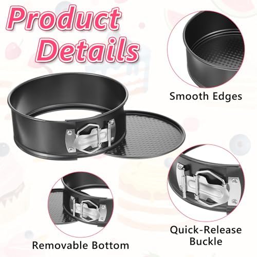 Springform Cake Pans with Silicone Baking Mat and Liners