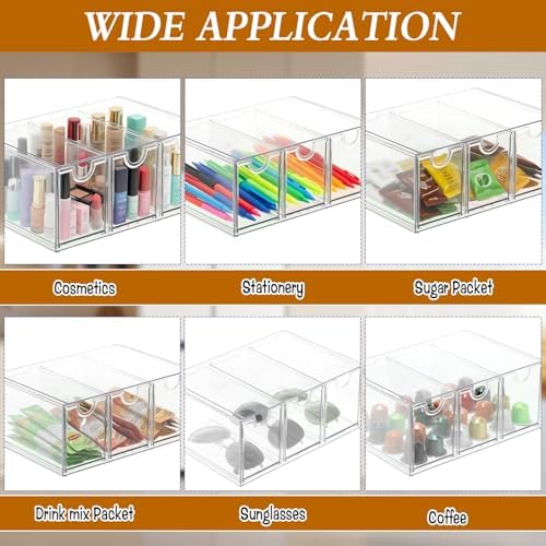 6 Drawers Tea Bag Organizer, Clear Acrylic Tea Bag Storage Holder
