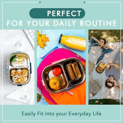 Easy Togo 28oz Stainless Steel Bento Lunch Box – Small Leakproof