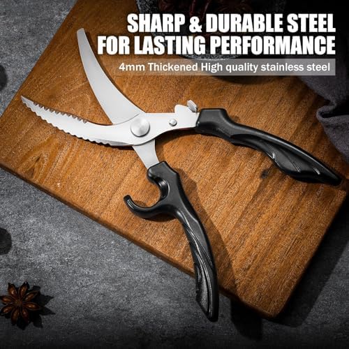PURPLEBIRD Kitchen Scissors All Purpose, Stainless Poultry Shears