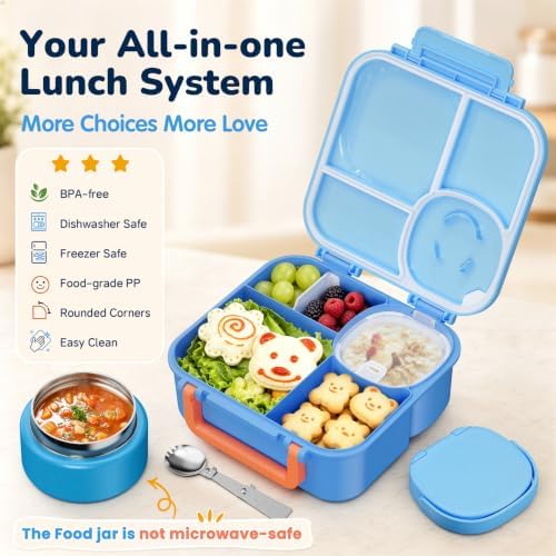 Bento Box for Kids,Leak-Proof Lunch Container with 9oz Insulated Food