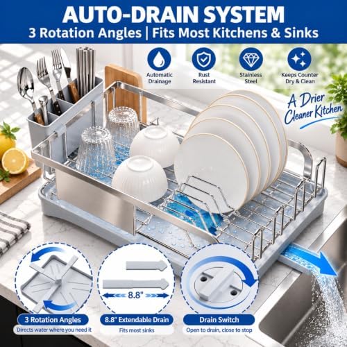 Godboat 304 Stainless Steel Dish Drying Rack