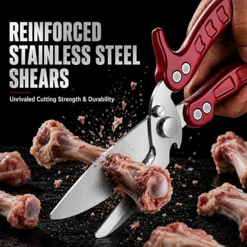 DRAGON RIOT Heavy Duty Poultry Shears - A Must Have Kitchen Shears for