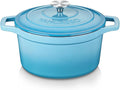 vancasso Enameled Cast Iron Dutch Oven, 2.5 QT Blue Naturally Non-Stick by vancasso
