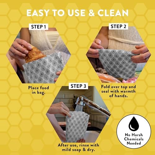BeeBAGZ Beeswax Wrap Storage Bag, 1 Pack, 11 x 14 Inch