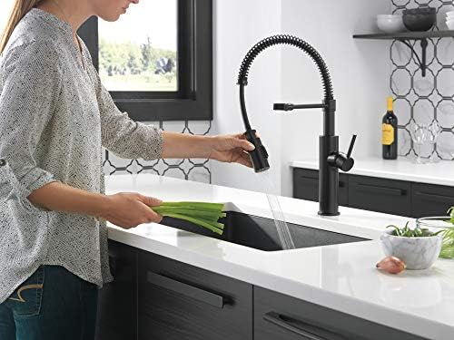 Delta Antoni Matte Black Kitchen Faucet 18803-BL-DST