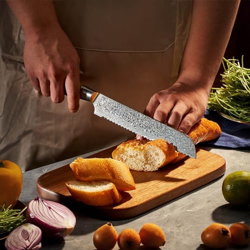 SENKEN 7-Piece Damascus Kitchen Knife Set