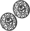2 Piece Cast Iron Teapot Trivet Set, Anti Slip Heat Resistant Stand