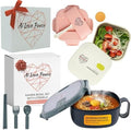 AI LOVE PEACE Microwave Ramen Bowl & Glass Meal Prep Container Bundle