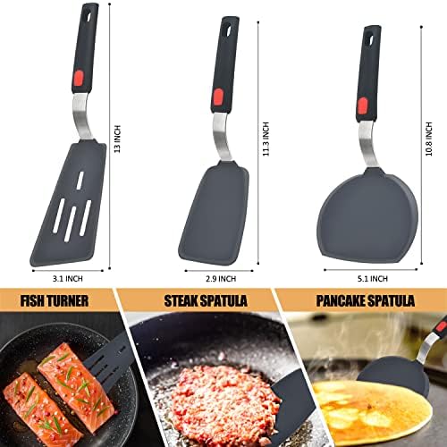 Beijiyi 3-Piece Silicone Spatula Turner Set