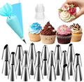 Hendiy Piping Tips, 26 Pieces Stainless Steel Frosting Piping Kit