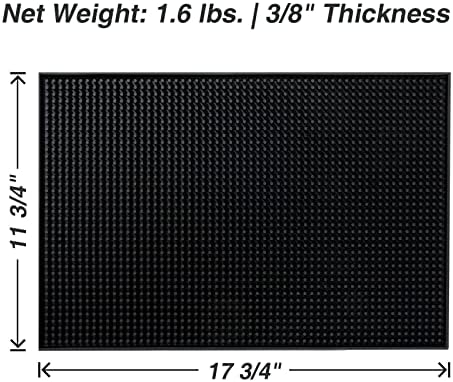 BARsics PVC Bar Service Mat for Cocktail Bartender 18x12 inches