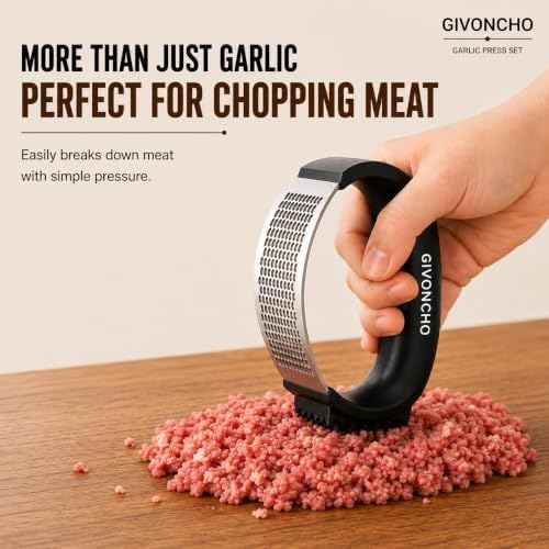 Garlic Press Rocker Set, Stainless Steel