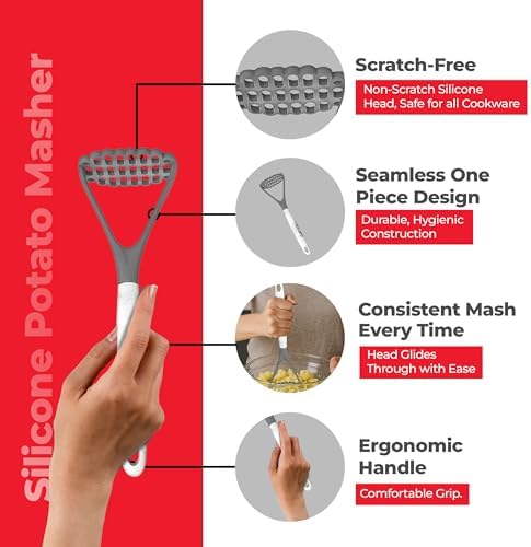 Better Houseware Nylon Potato Masher with Durable Silicone-Coated