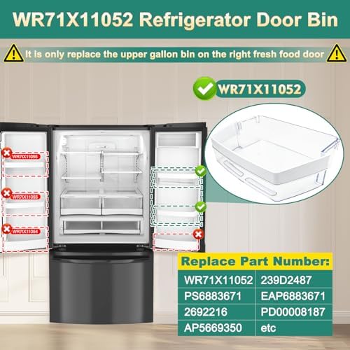 WR71X11052, PS6883671 Gallon Door Bin Compatible with ge