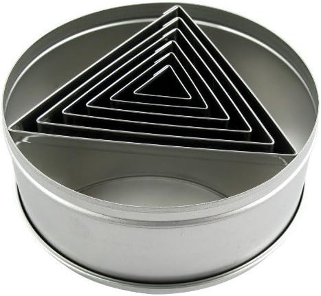 Ateco 6 pc Stainless Steel Triangle Cutter Set - Image 2
