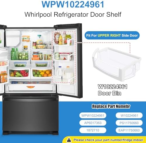 WPW10224961 Refrigerator Door Bin Shelf Replacement Compatible with