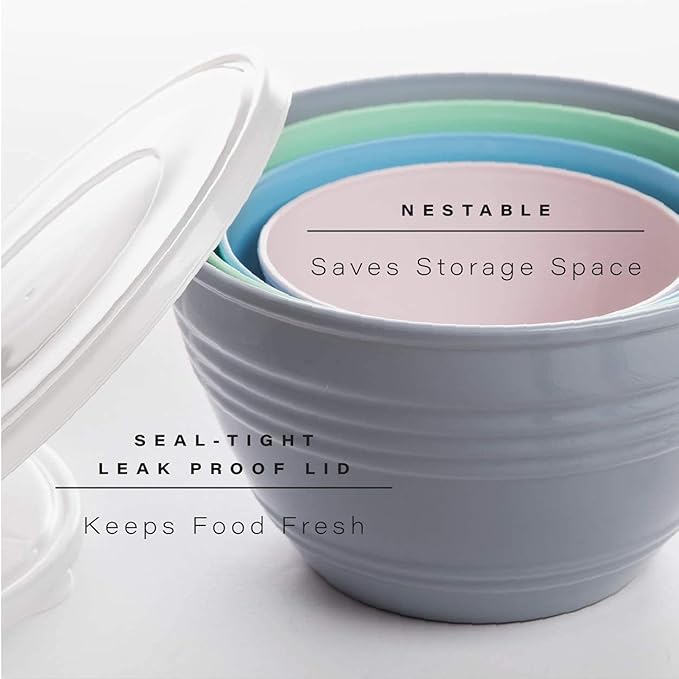 BINO | Mixing Bowl Set with Lids | Versatile Plastic Bowls - Image 3