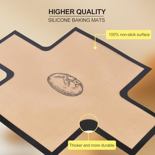 2 Pcs Thickened Silicone Bread loaf pan liners for baking bread