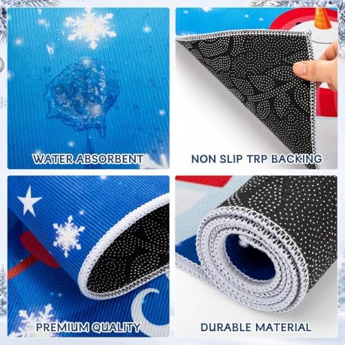 Nuanchu 12 Pcs Blue Let It Snow Christmas Kitchen Decor and