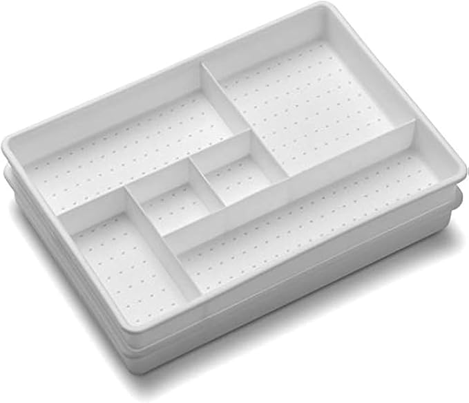 Madesmart Set of 2 Plastic 6-Compartment Drawer Organizer Gadget Trays - Image 2