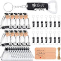 Vesici 72 Pcs /24 Set Wedding Favors Bottle Opener Keychains, Black