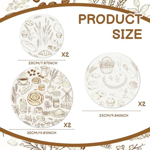 6-Pack Reusable Bowl Covers for Bread Proofing