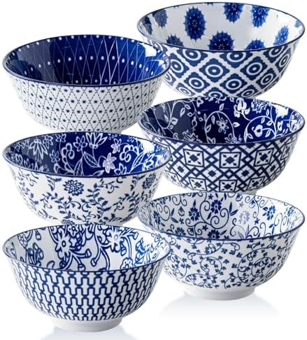 24 Oz Ceramic Soup Bowls Set of 6