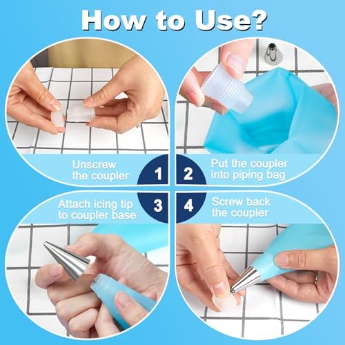 Cake Decorating Kit with Piping Bags and Tips Set