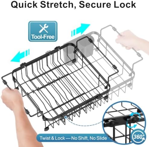 iSPECLE Over-the-Sink Dish Drying Rack, Expandable