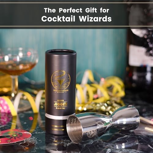 Cocktail Jigger for Bartending, Bar Jigger 2 oz 1 oz, Silver Jiggers