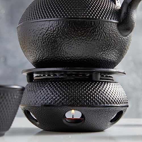 Juvale Tea Kettle Stovetop Japanese Cast Iron Tetsubin - 40 oz, Black