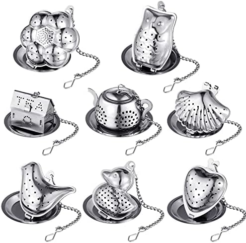 Vesici 10 Set Loose Leaf Tea Infuser Set Stainless Steel Tea Ball