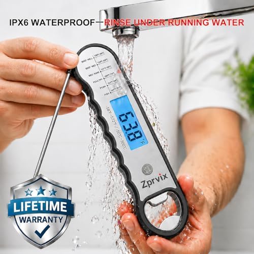 0.5s Instant Read Digital Meat Thermometer, ±0.5°F Accuracy