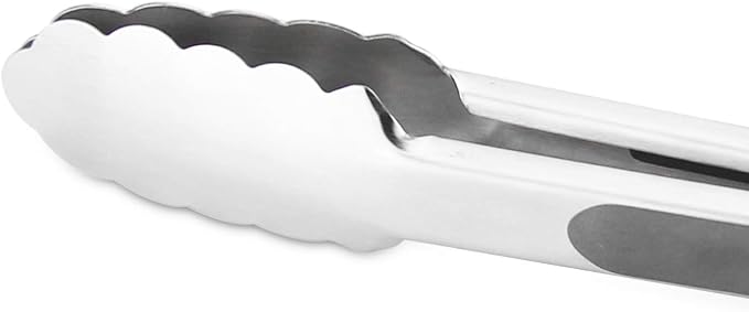 Premium 304 Stainless Steel Tongs Set – 12" Grill Tongs & 9" Cooking Tongs - Image 2